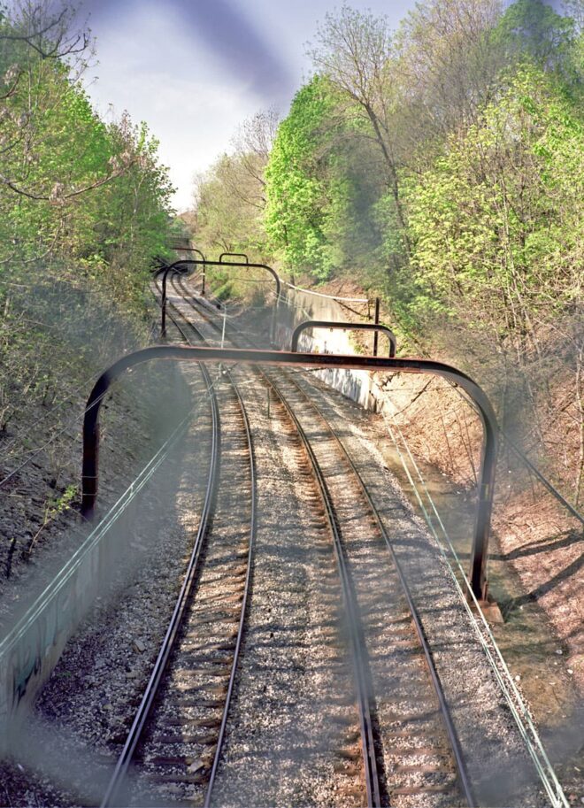RTA Train Track in Cleveland, OH © Amy Weiser, Photographer