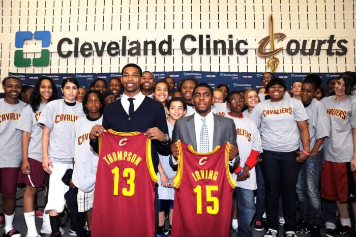 Cleveland Cavaliers Press Conference introducing Tristan Thompson and Kyrie Irving © Amy Weiser, Photographer