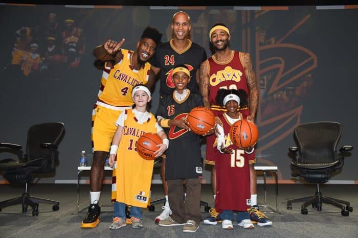 Cleveland Cavaliers' Iman Shumpert, Mo Williams and Richard Jefferson Unveil New Jerseys © Amy Weiser, Photographer
