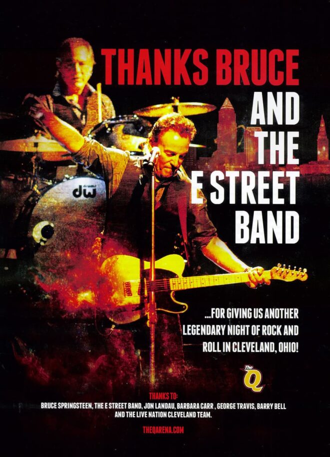 Bruce Springsteen Thanks Trade Ad in Pollstar Magazine, Published Photography © Amy Weiser, Photographer